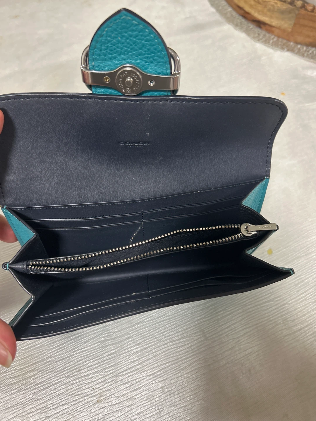 Coach Turquoise Leather Wallet 🥕🥕🥕🥕 - photo 2
