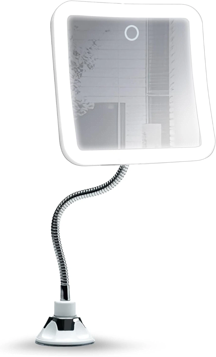 Fancii LED Makeup Mirror - 10x Magnification Flexible Mirror