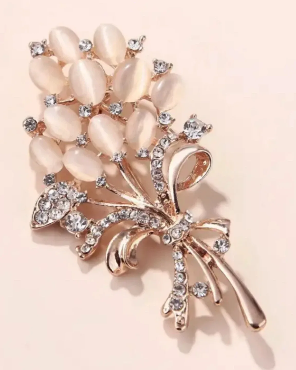 Floral Bouquet Brooch - Gold Tone image indicator(4)