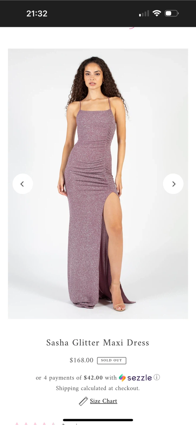 Purple Glitter Maxi Dress - photo 3