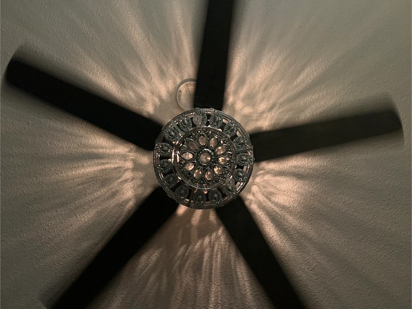 Ceiling Fan with Crystal Chandelier image indicator(3)
