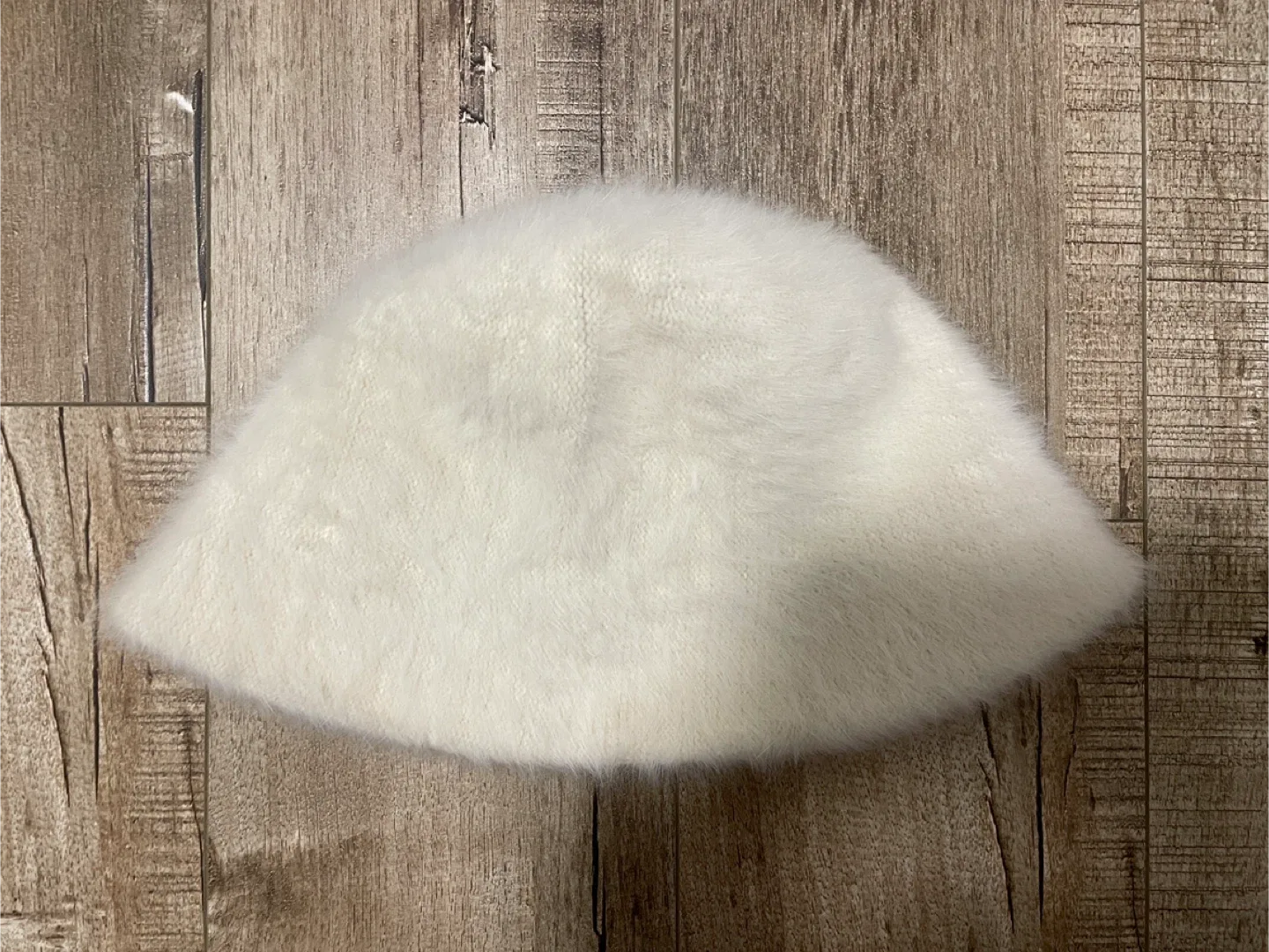 BRAND NEW 🥕 White Fuzzy Bucket Hat image indicator(3)