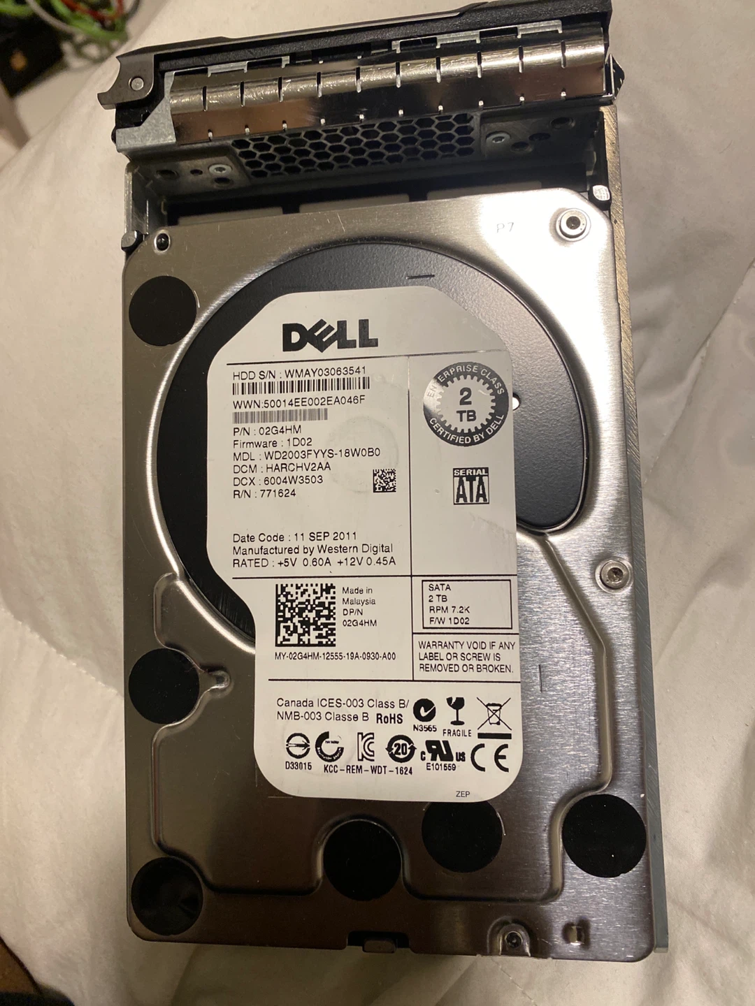 50 $ each Selling Dell 2TB 7.2k SATA hard drives $50 each - photo 2