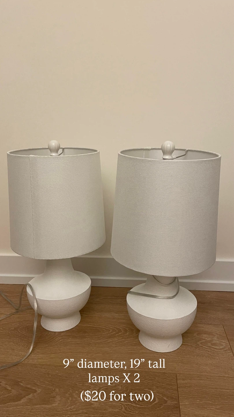 Bed Side Lamps X 2