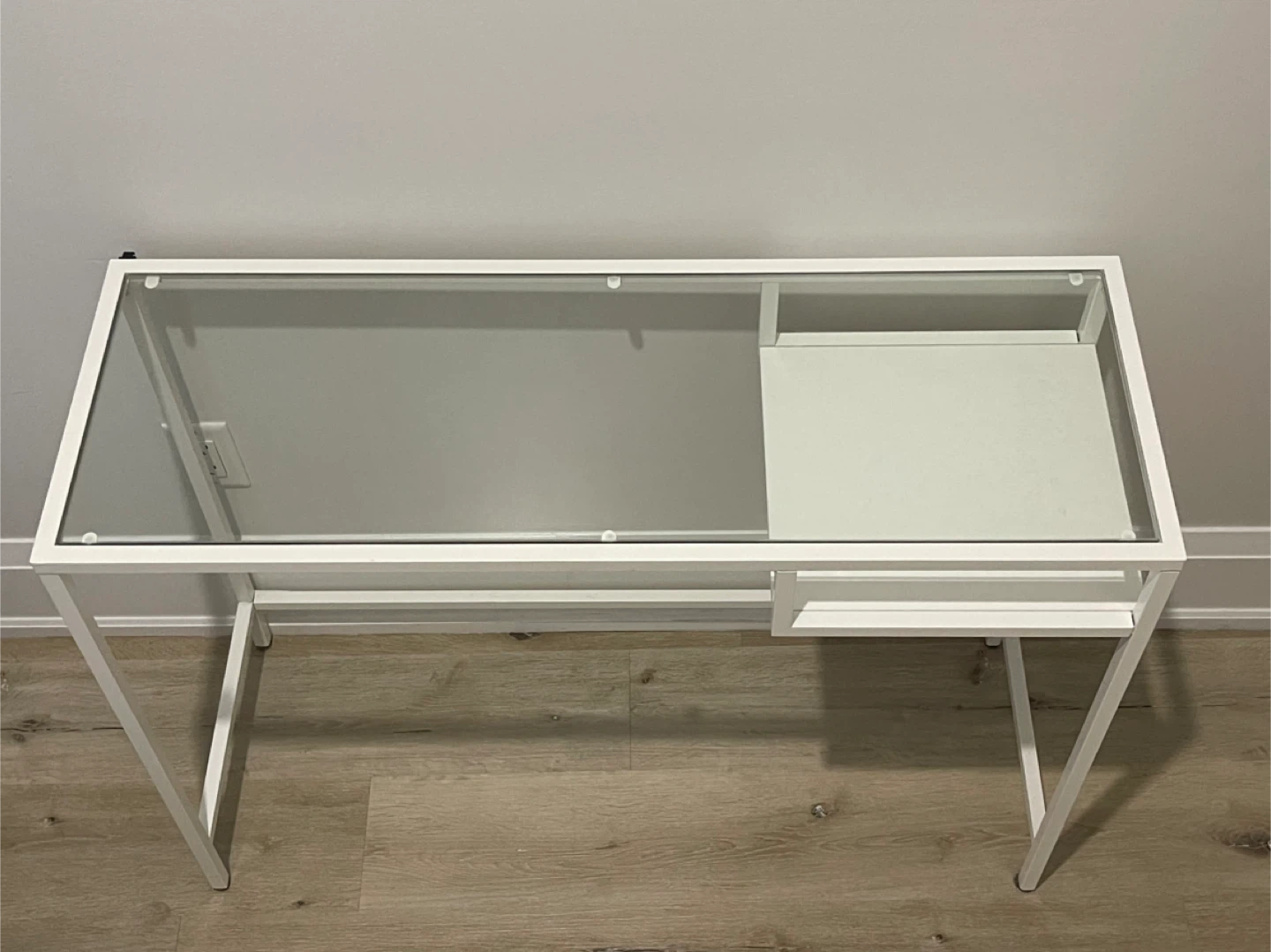 IKEA VITTSJÖ Laptop Table - White/Glass - photo 2