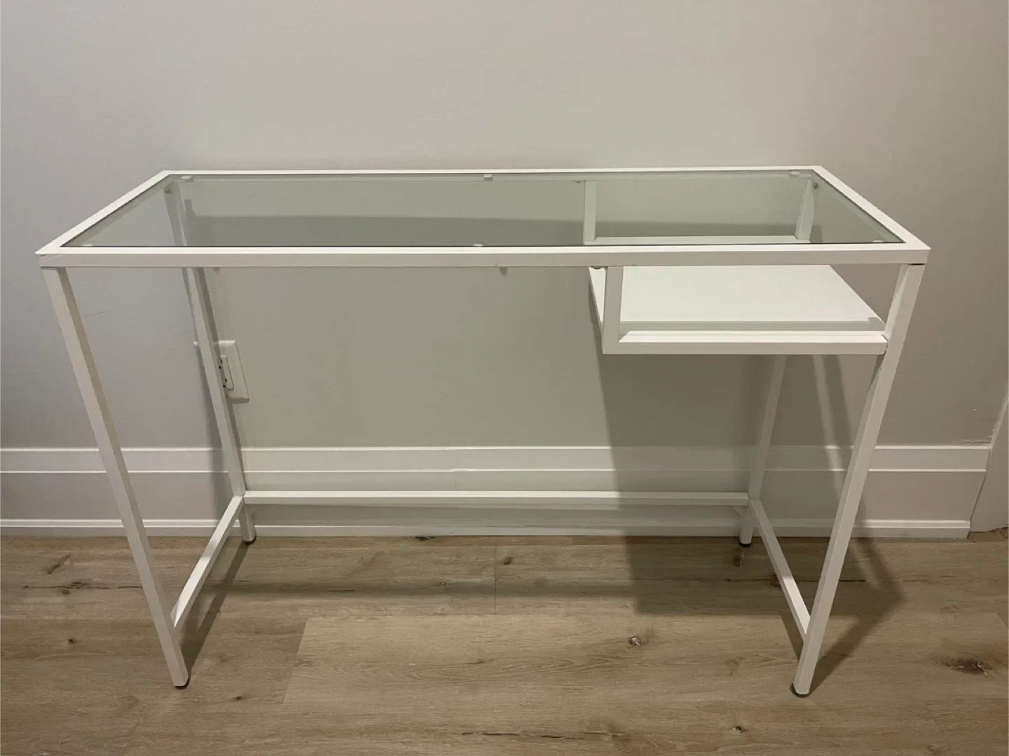 IKEA VITTSJÖ Laptop Table - White/Glass