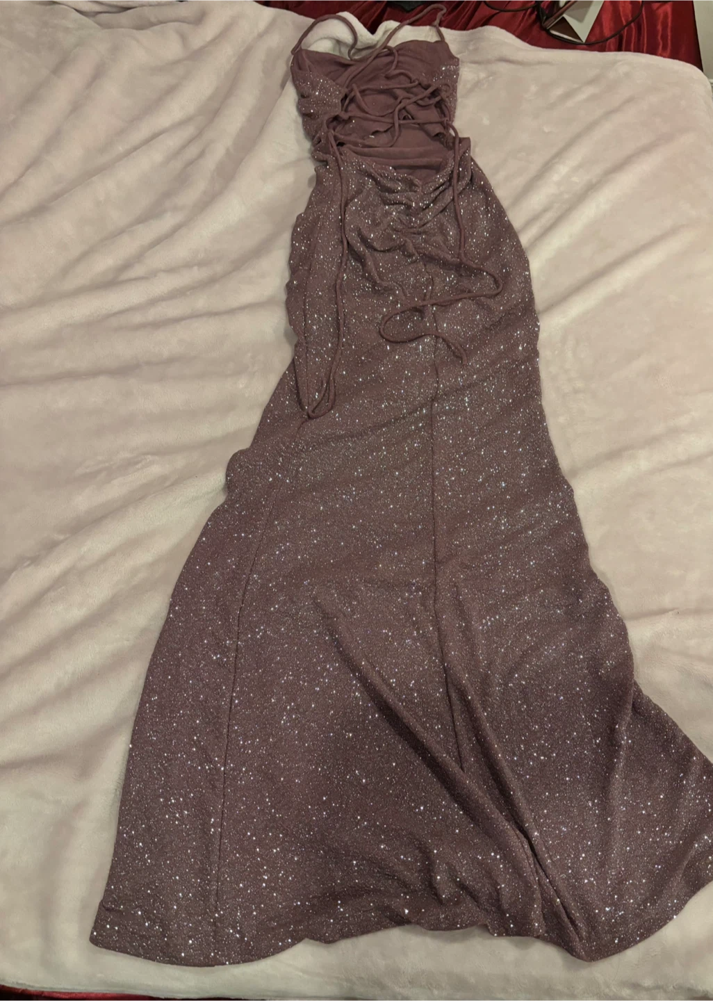 Purple Glitter Maxi Dress - photo 2