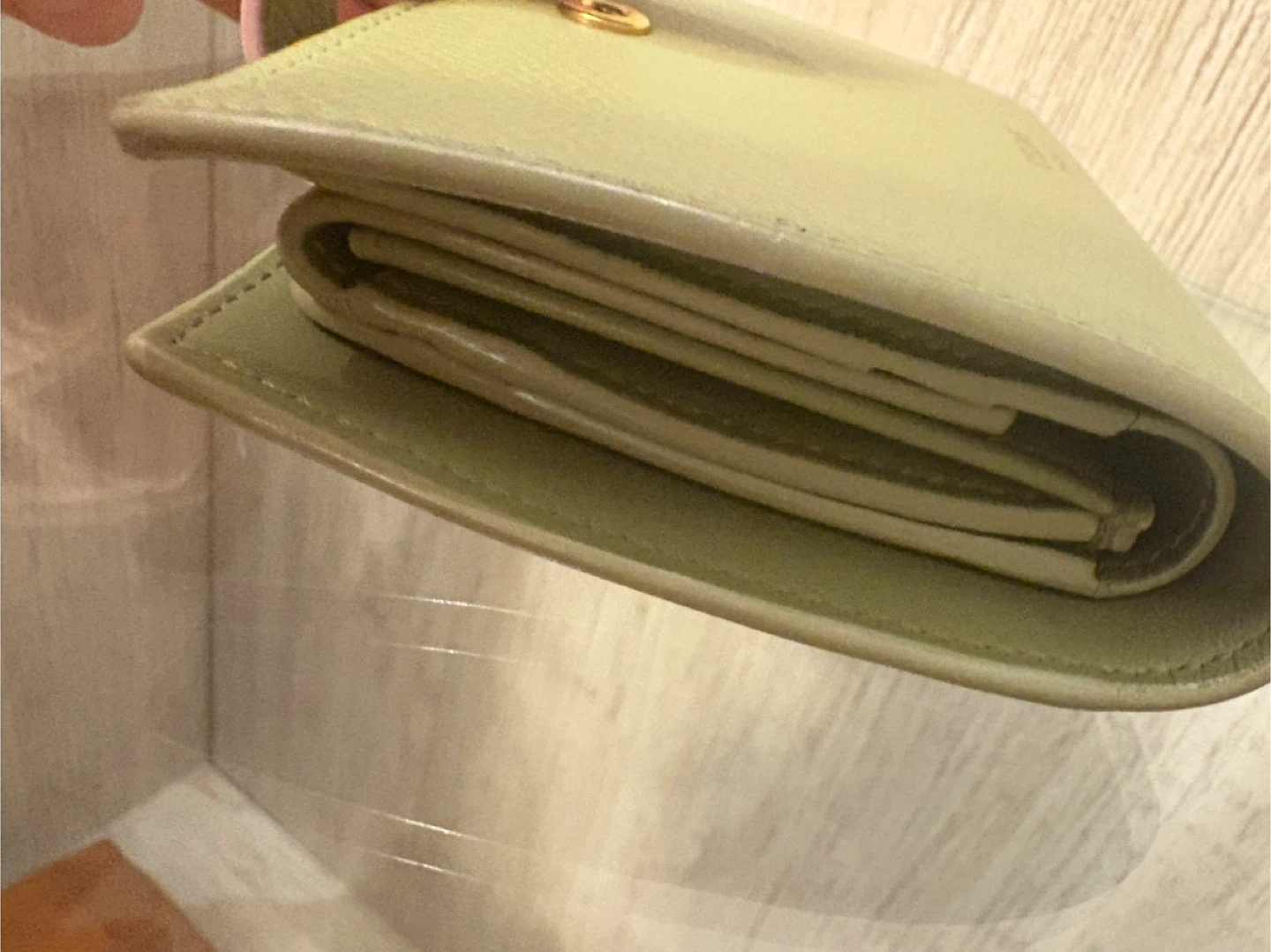 Celine Small Trifold Wallet - Green - photo 5
