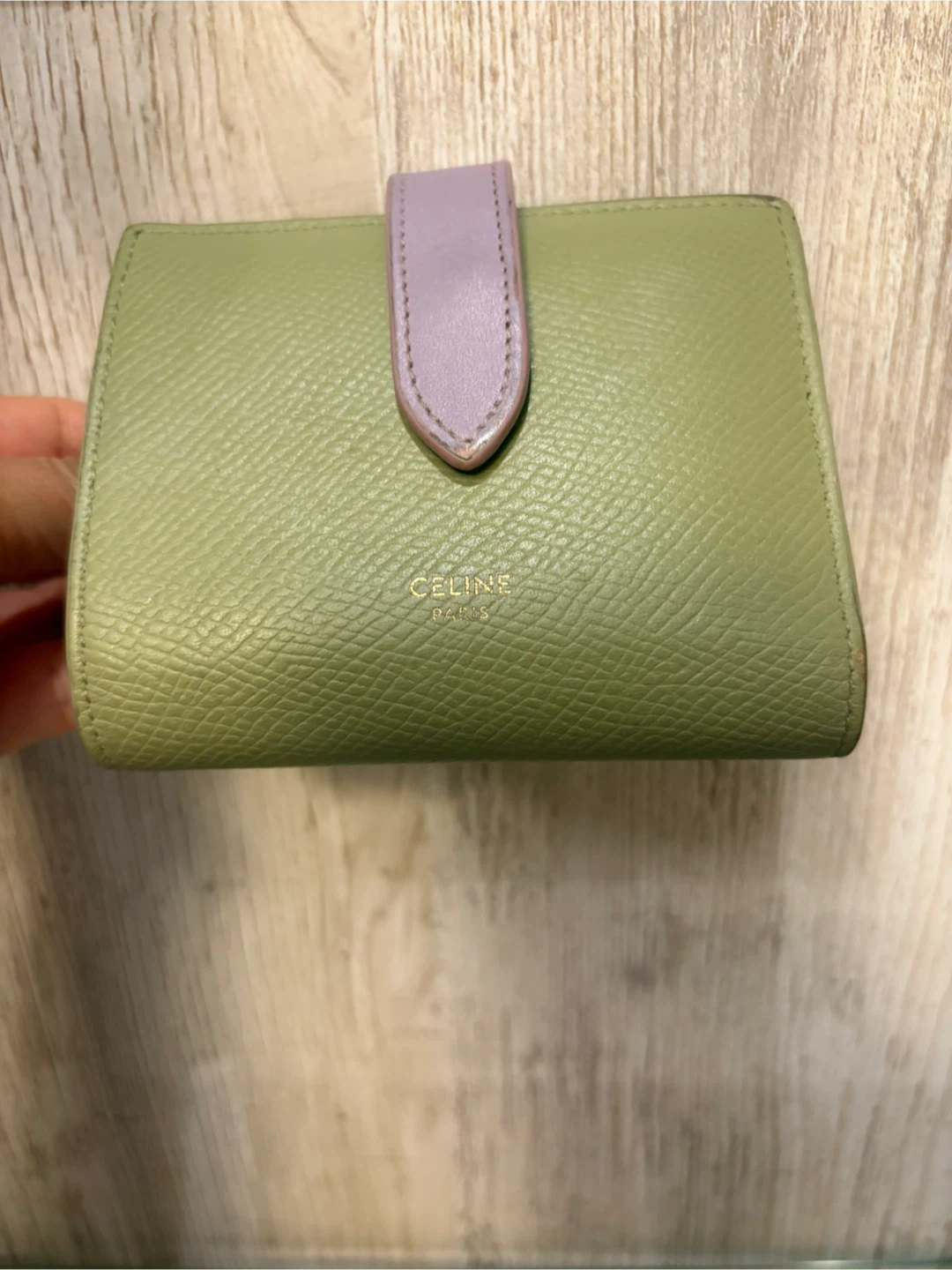 Celine Small Trifold Wallet - Green - photo 2