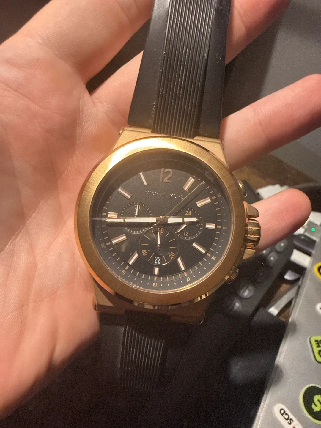 Michael Kors MK-8184 Gold & Black Watch thumbnail