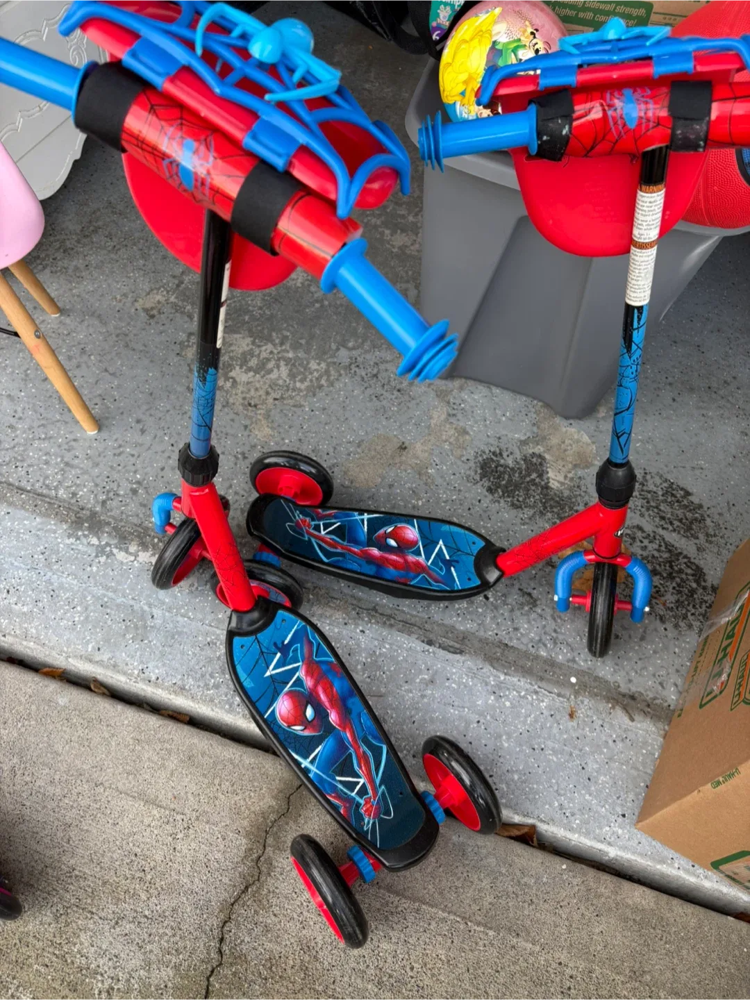 Kids scooters 2 Spider-Man  $20 each