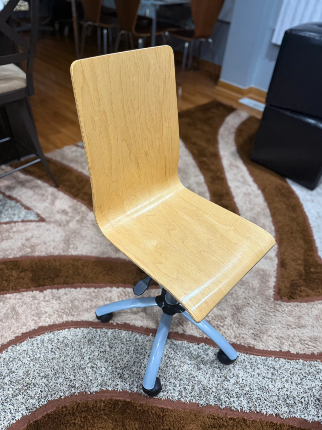 Wooden Adjustable Swivel Office Chair - photo 3