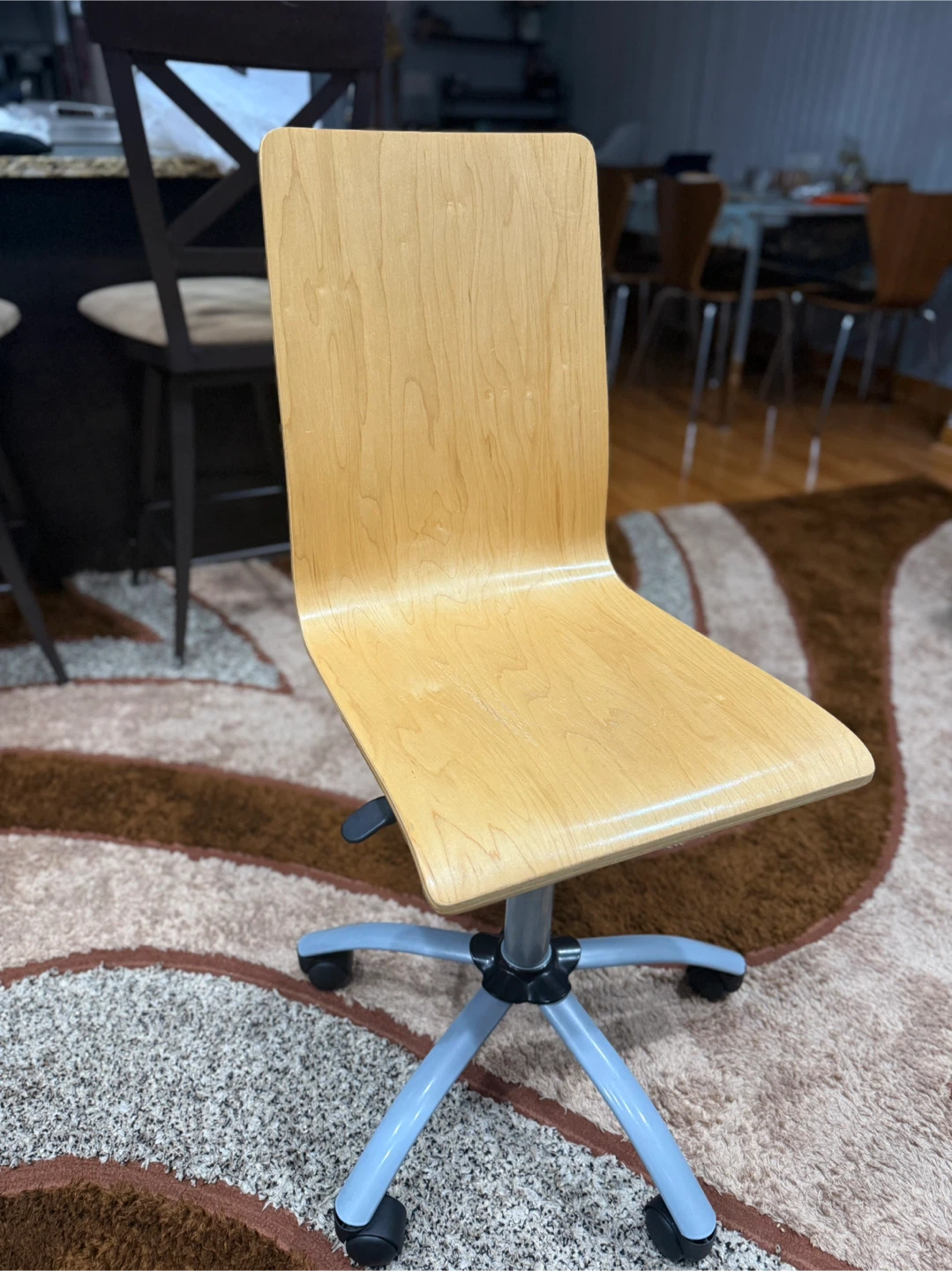 Wooden Adjustable Swivel Office Chair