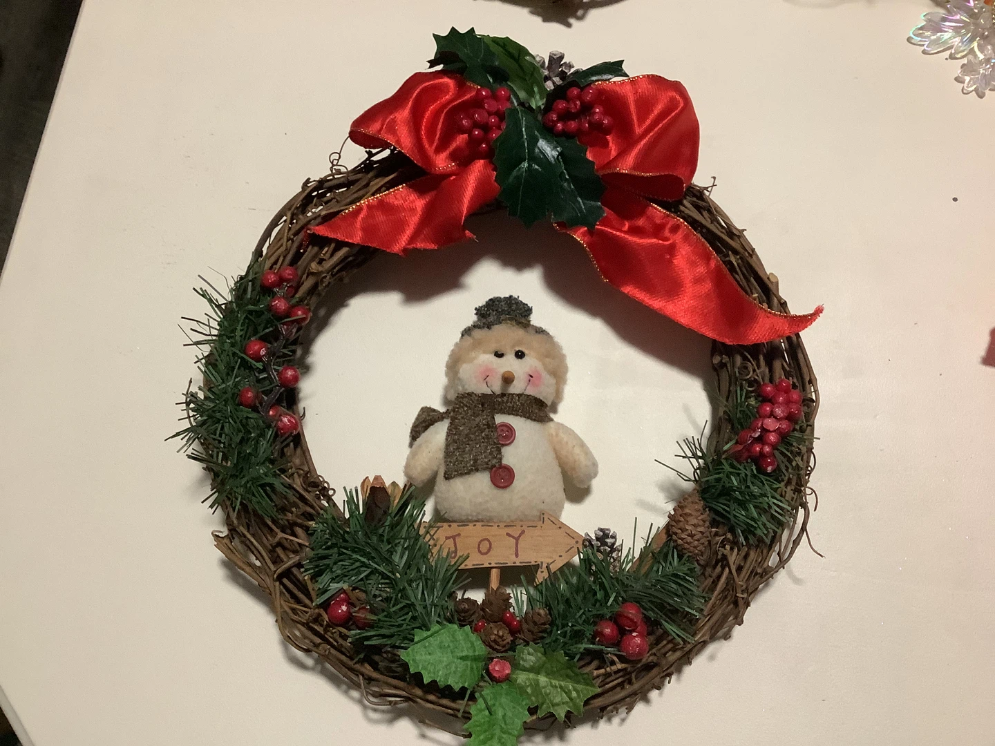 Christmas Wreath with Snowman - photo 2