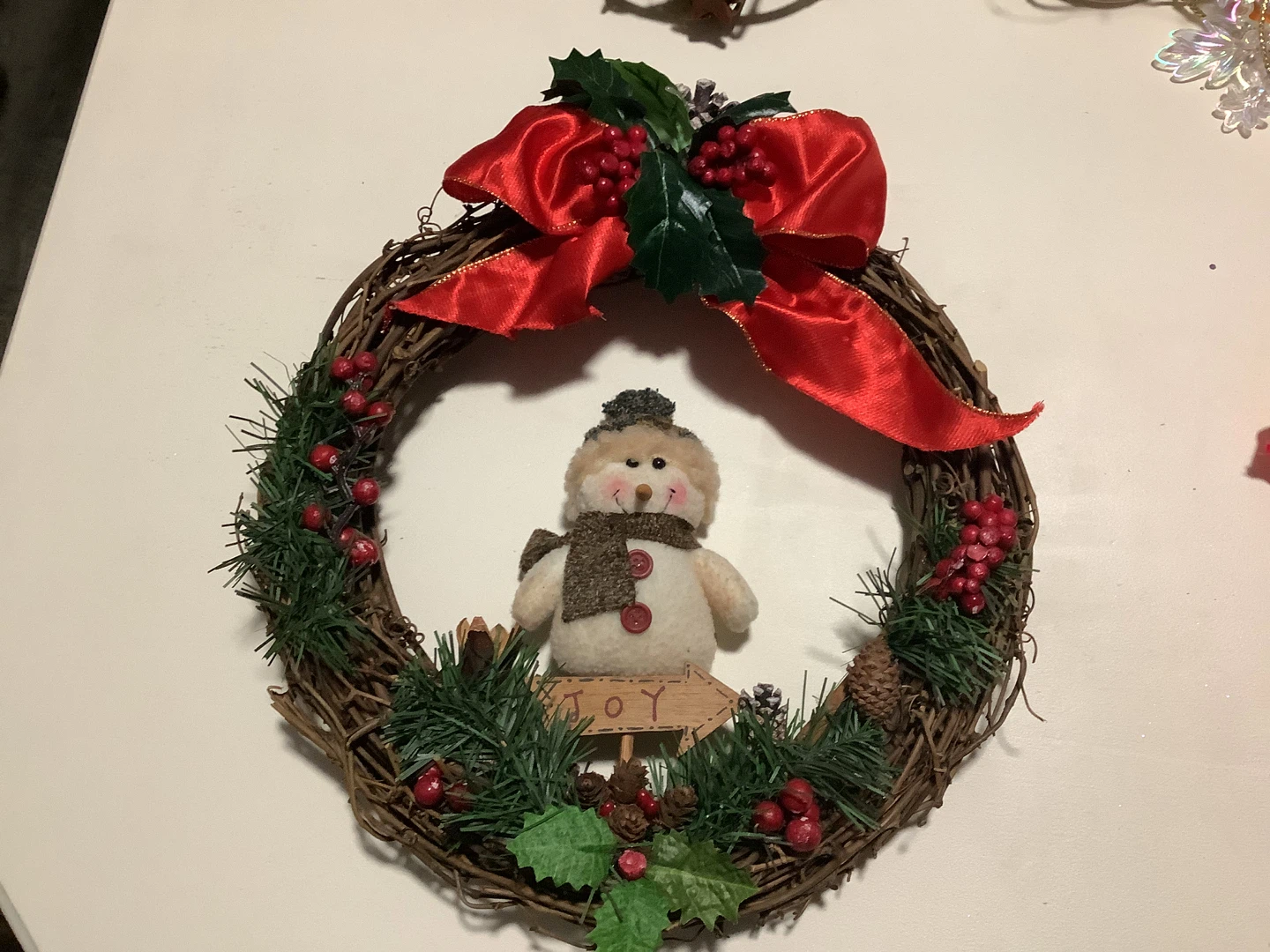 Christmas Wreath with Snowman - photo 3