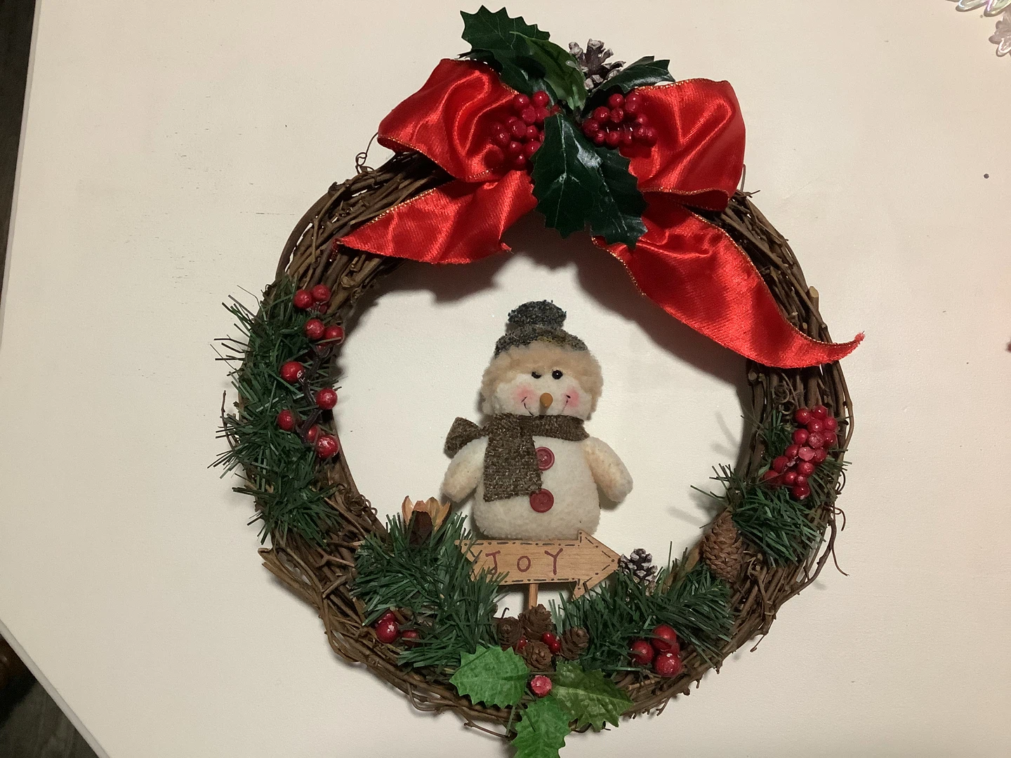 Christmas Wreath with Snowman - photo 4