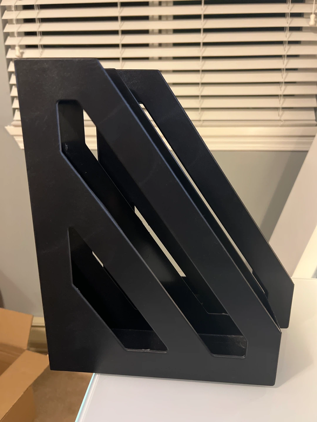 Black Magazine File Holder - Set of 2