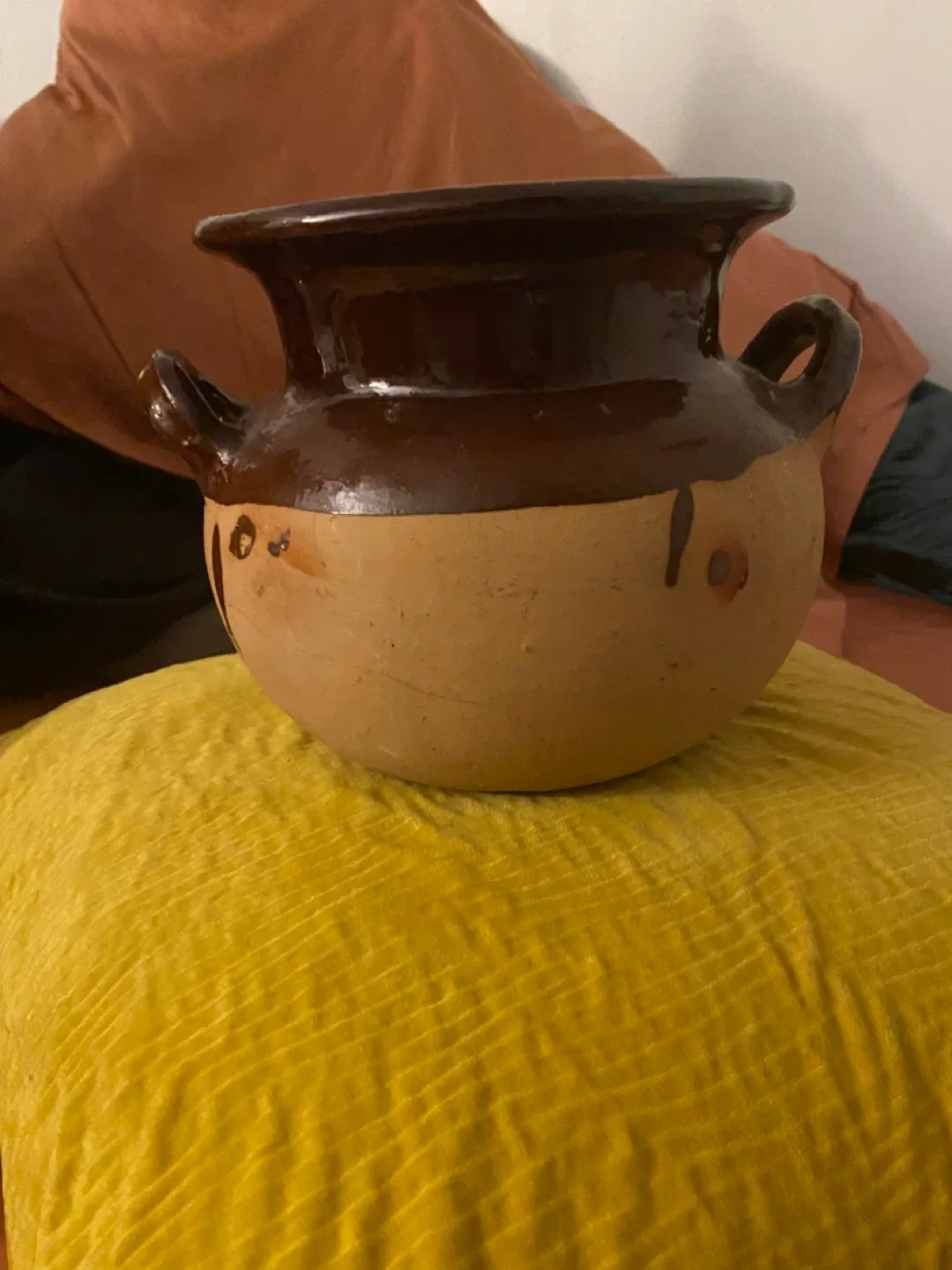 Vintage Brown Pottery Vase image indicator(4)