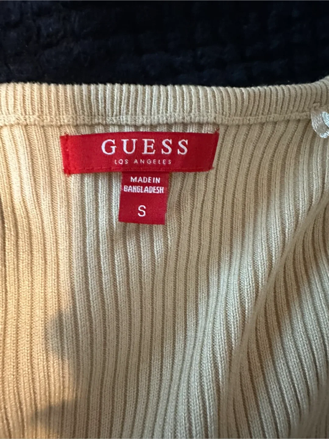 Guess Beige Ribbed Mini Dress image indicator(4)