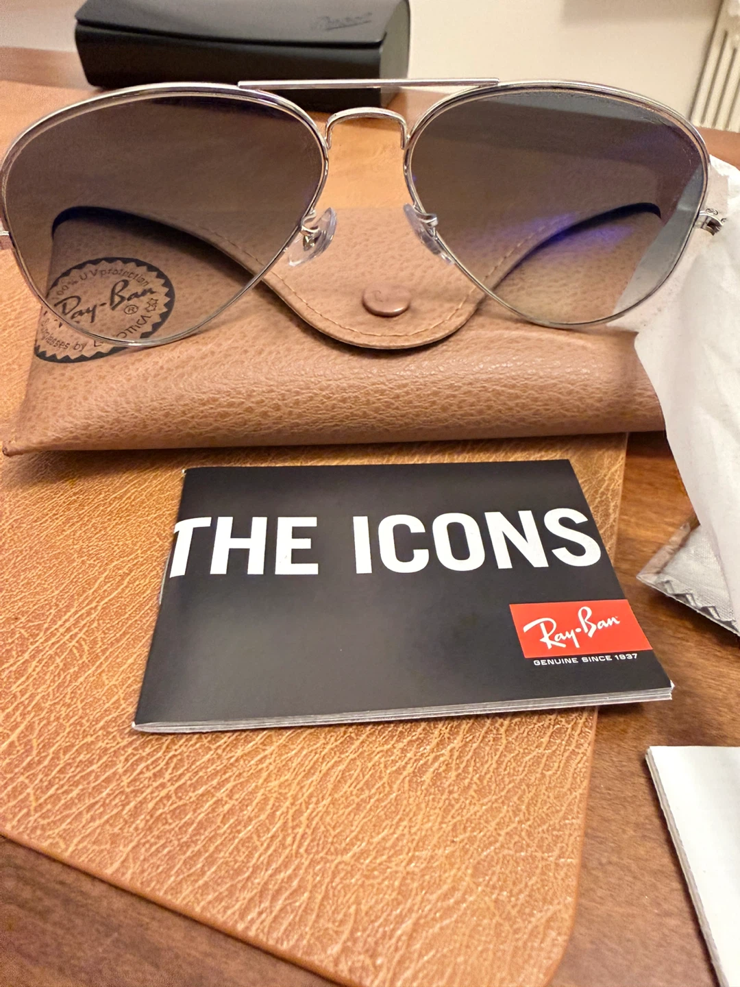 Ray-Ban Aviator Sunglasses Silver Frame - photo 2