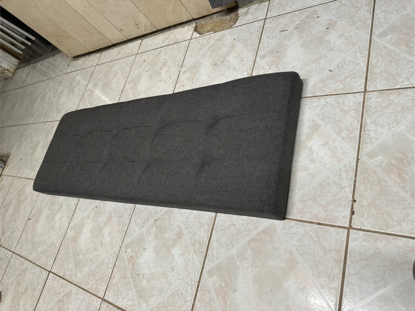 Grey Storage Ottoman Folding Bench - photo 2