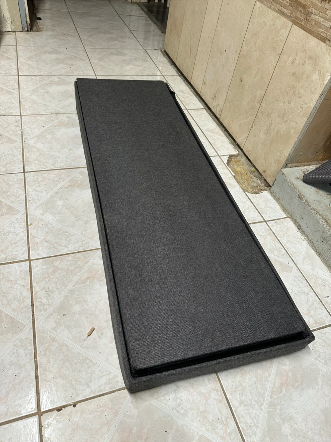 Grey Storage Ottoman Folding Bench - photo 4