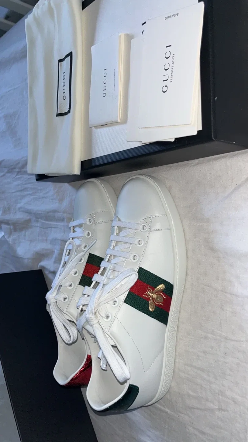 Gucci Ace Sneaker with Bee, Women's Size 6.5 image indicator(7)