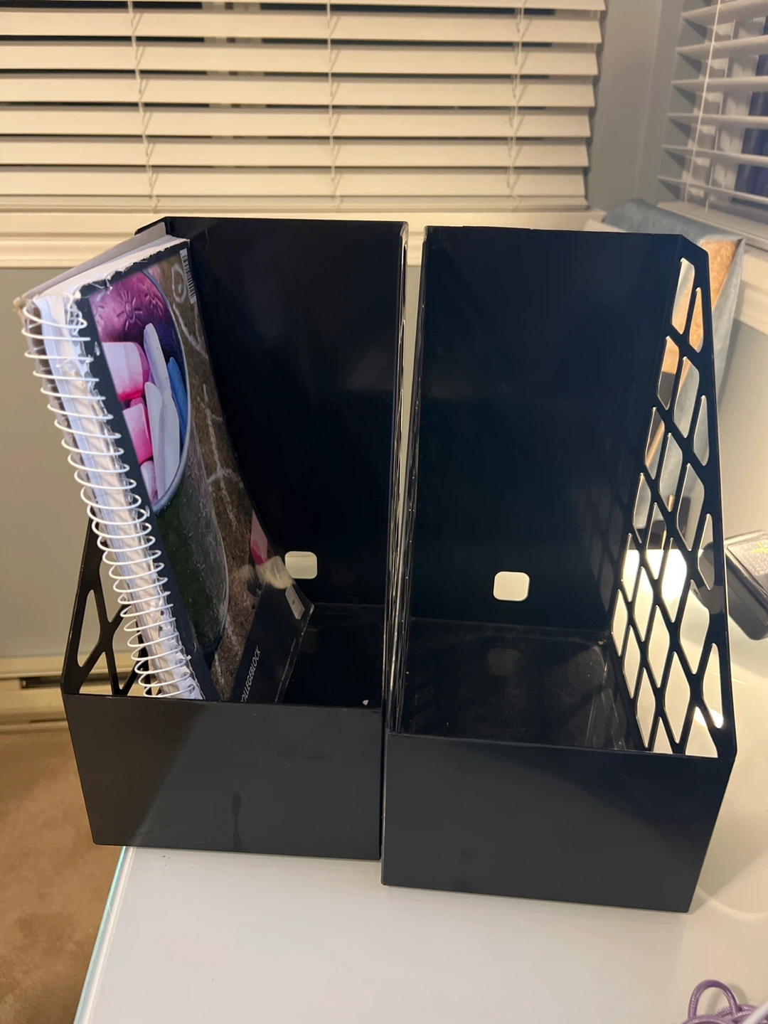 Black Metal Magazine Holders - Set of 2 - photo 3