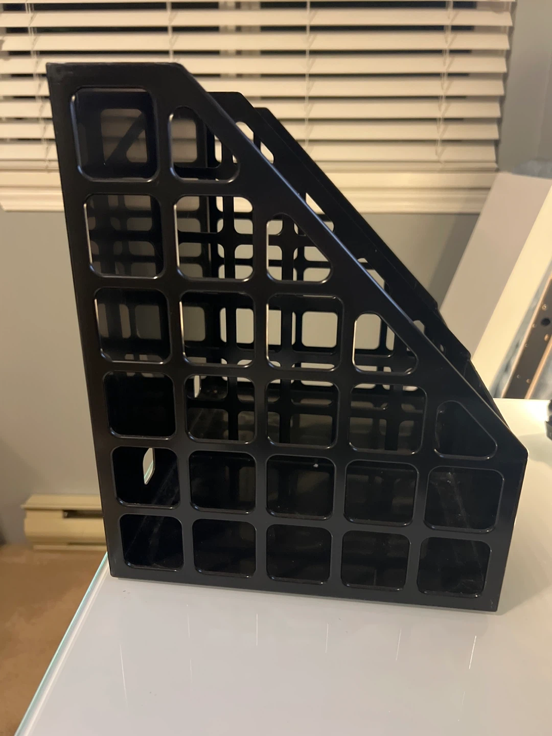 Black Metal Magazine Holders - Set of 2