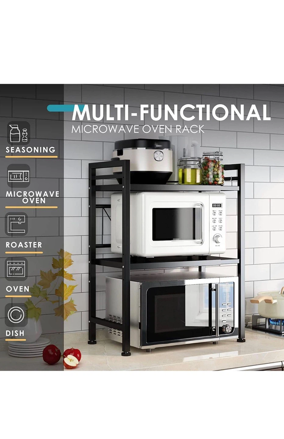 Expandable Microwave Oven Rack Shelf - photo 3