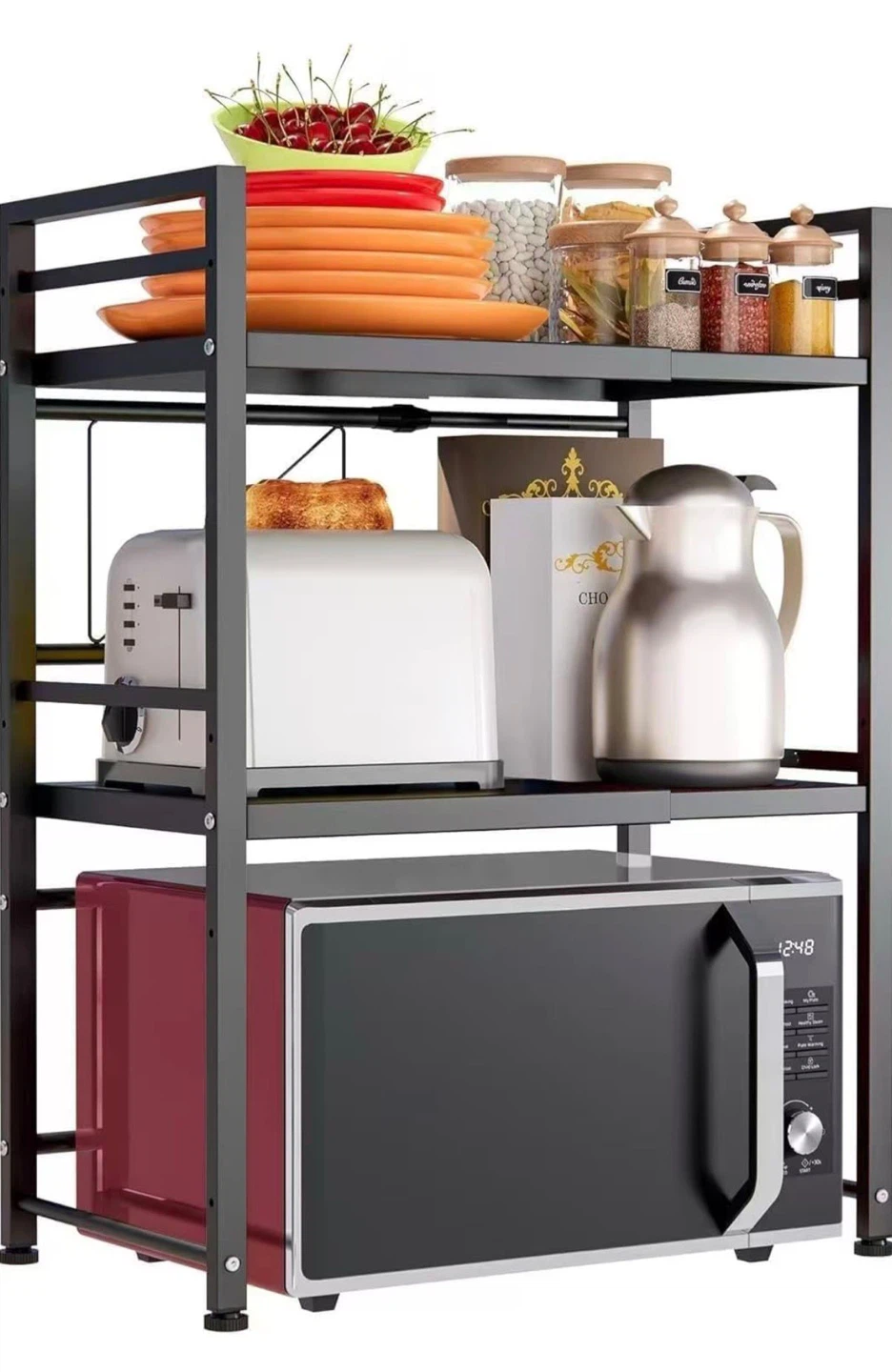 Expandable Microwave Oven Rack Shelf