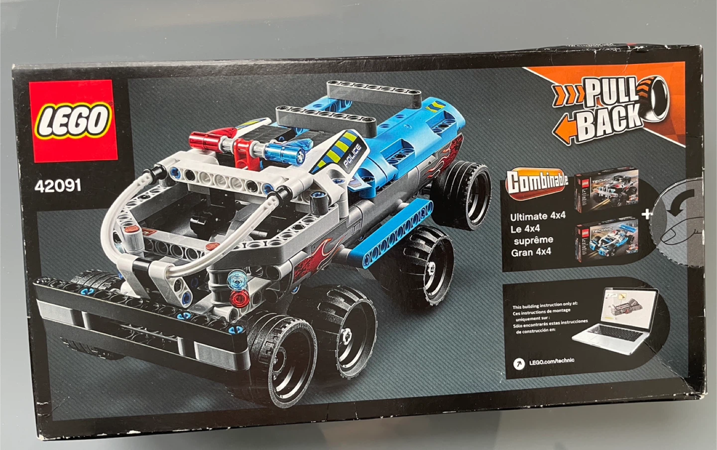 LEGO Technic 42091 Police Pursuit Pull Back Car