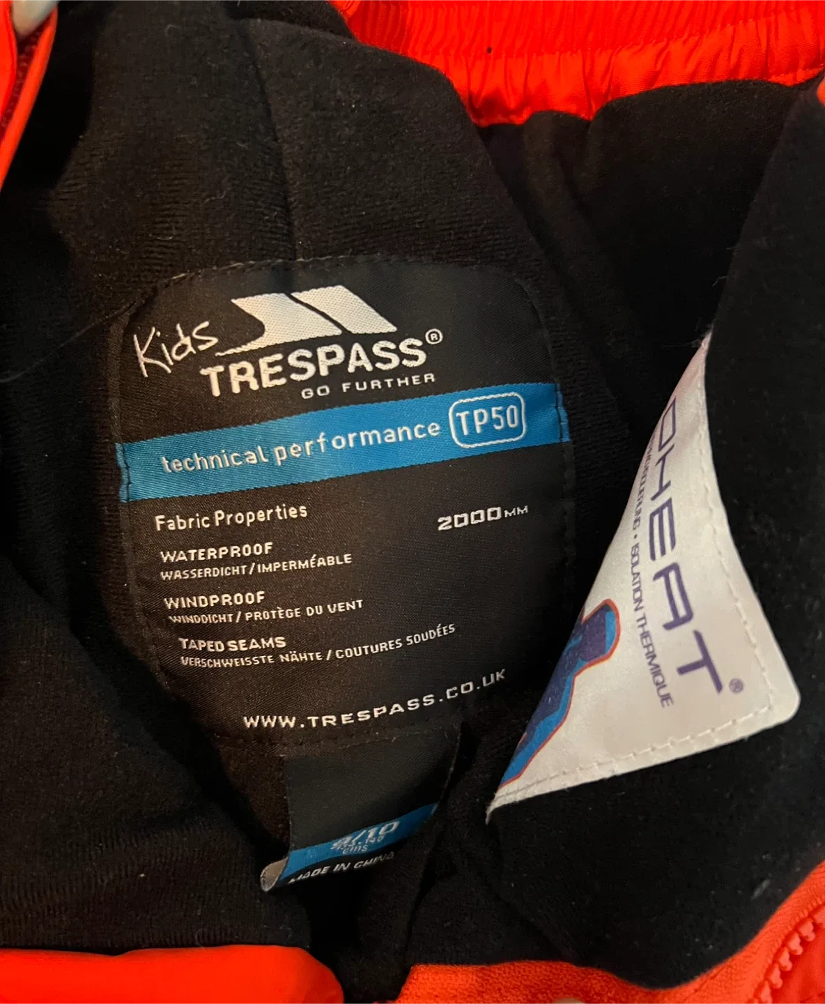 Trespass Orange Snow Pants image indicator(6)