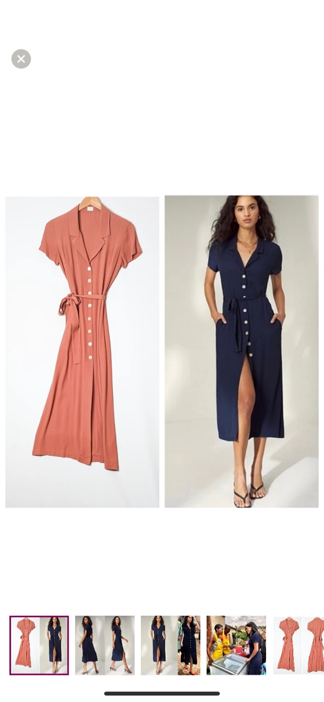 Wilfred Aritzia Button-down Midi Dress - Size XS