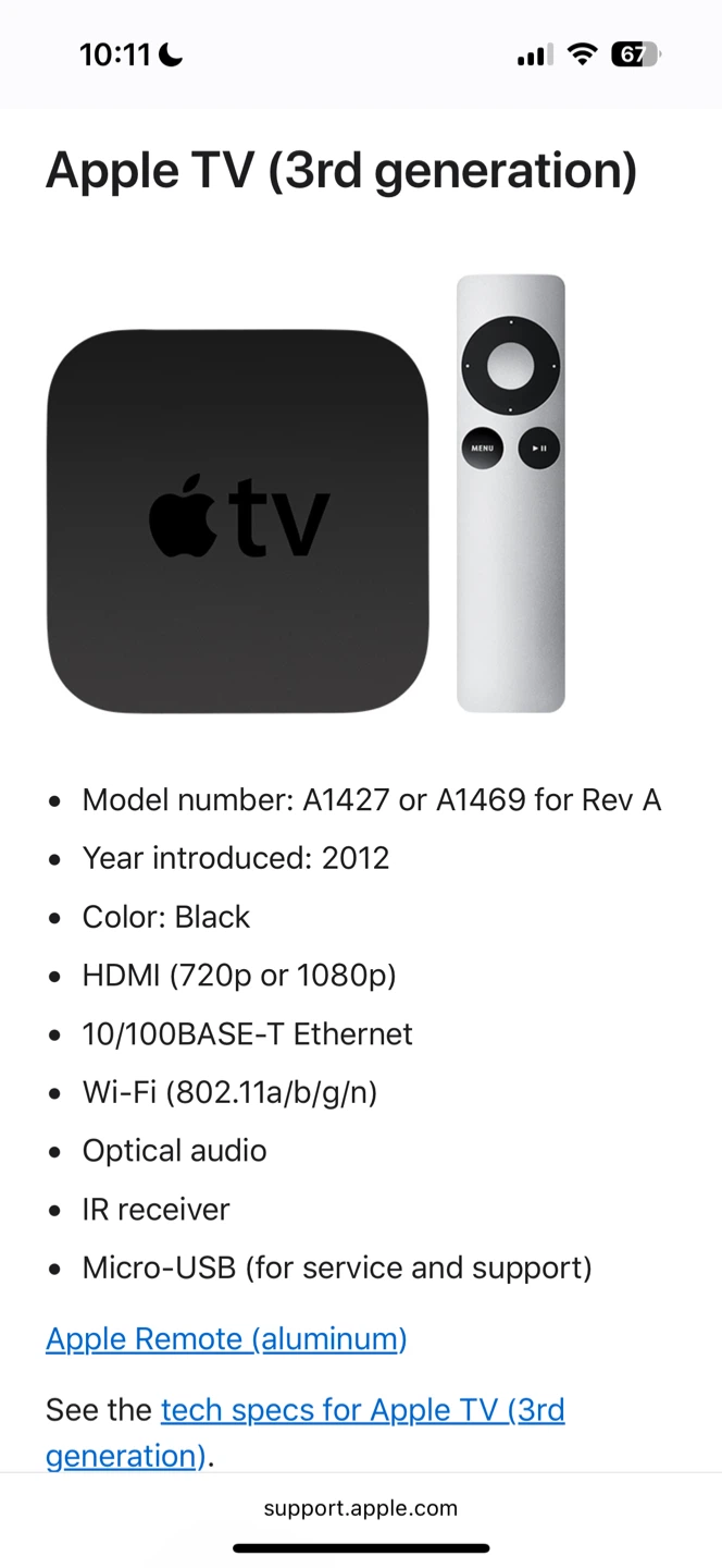 Apple TV with Remote (3rd Gen - 2012) - photo 3