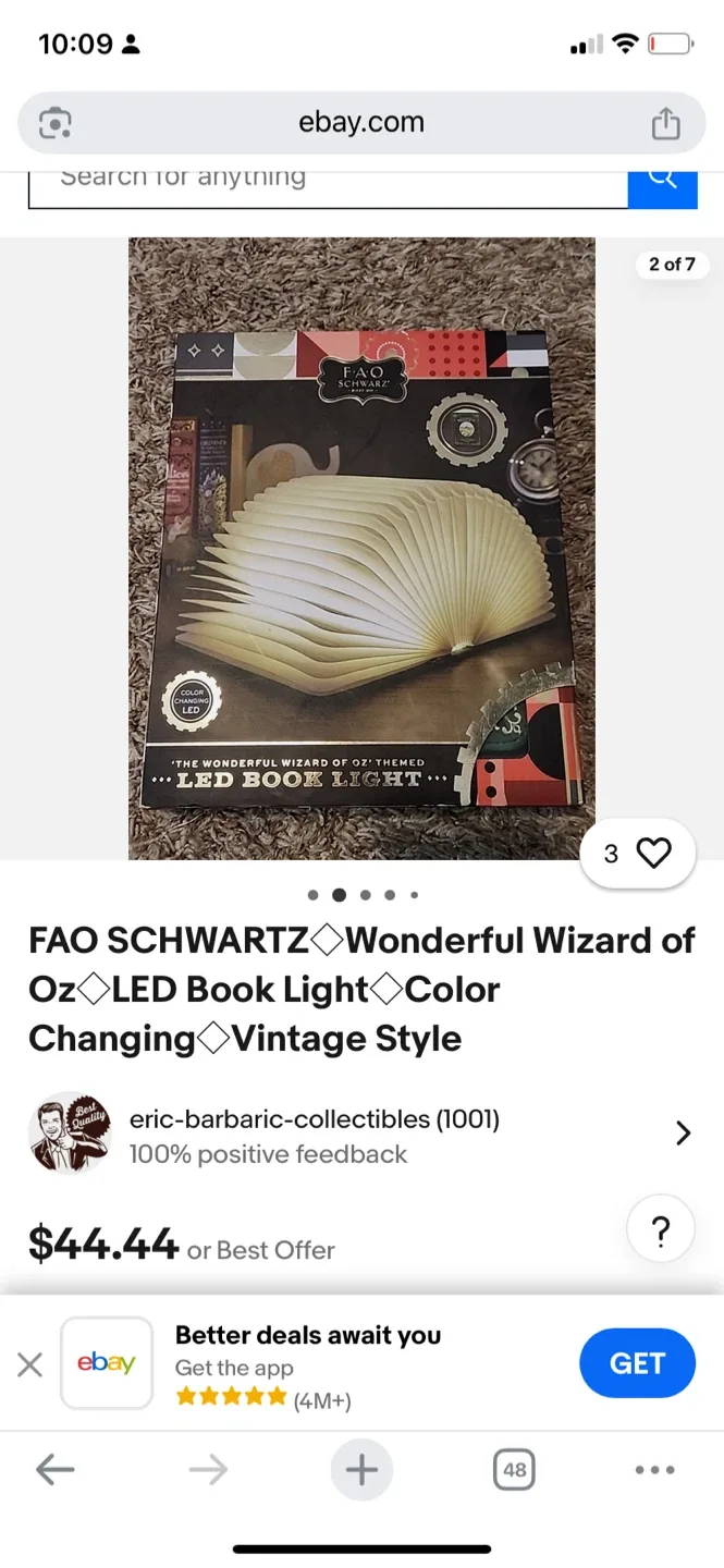 FAO Schwarz Wizard of Oz LED Book Light image indicator(2)
