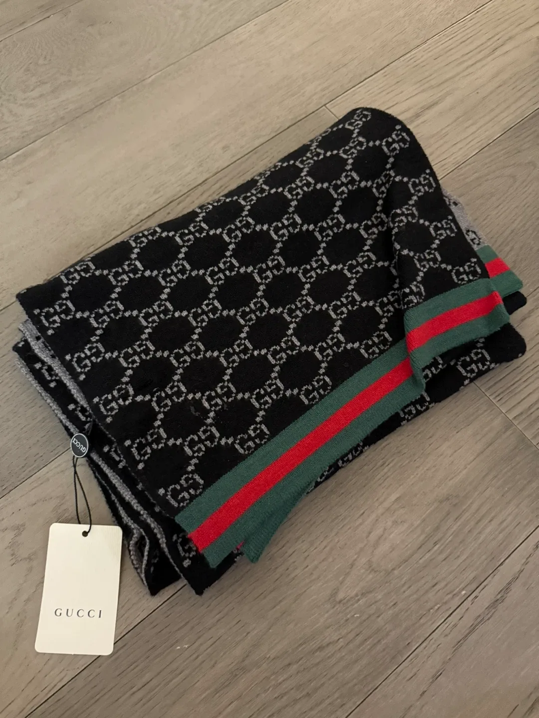 Gucci Wool Silk Cashmere Scarf