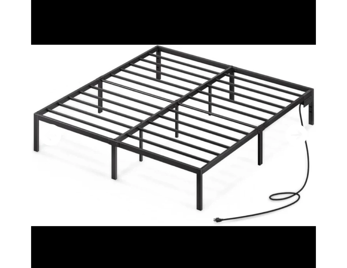 Metal Bed Frame with USB Ports