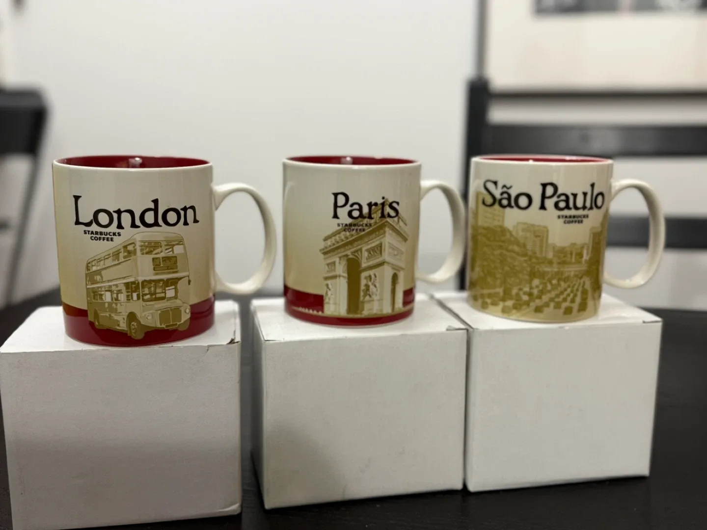 Starbucks Paris, London, São Paulo Coffee Mugs thumbnail