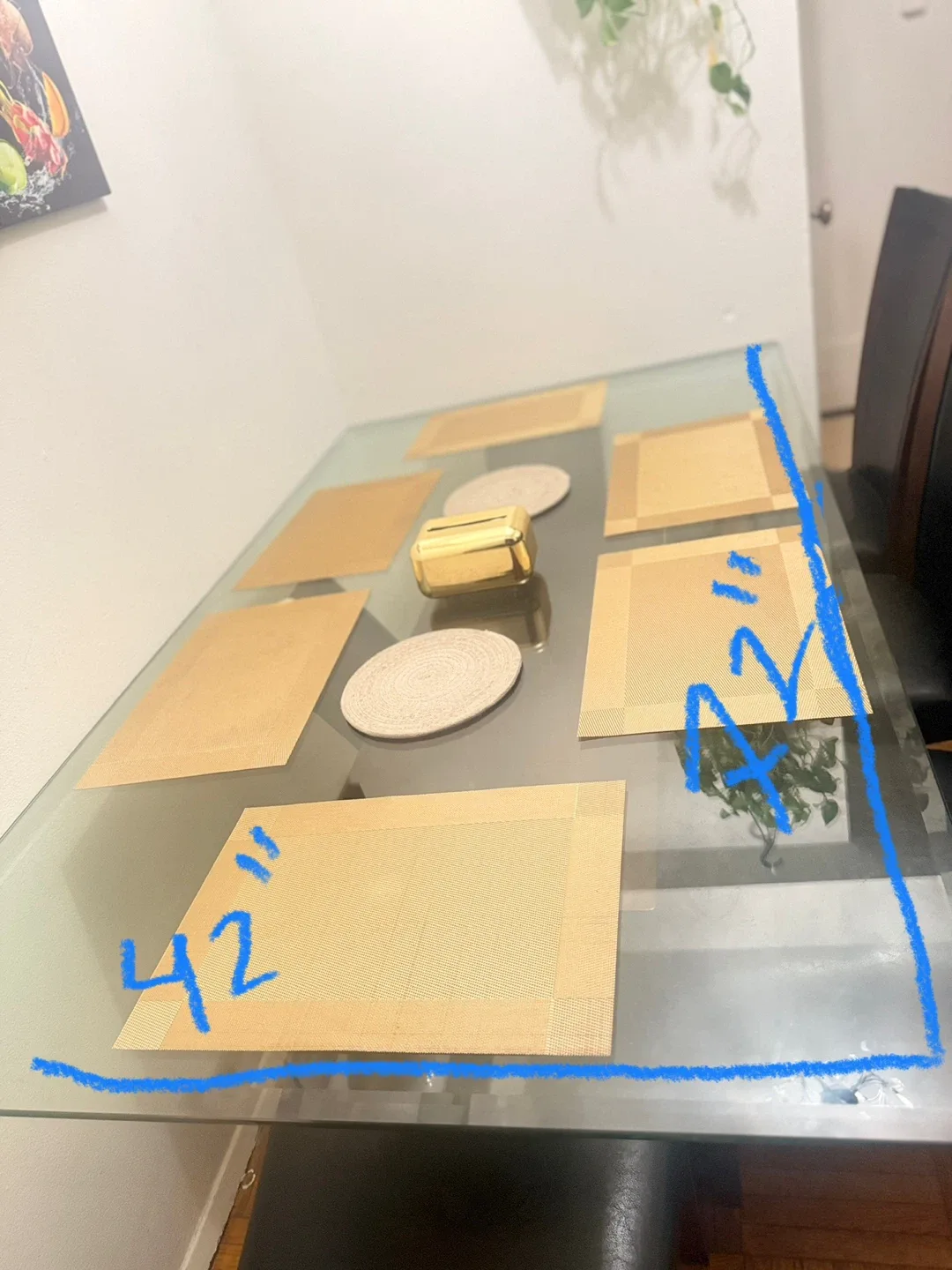 Glass Top Dining Table with 6 Chairs - 42" x 72” image indicator(3)