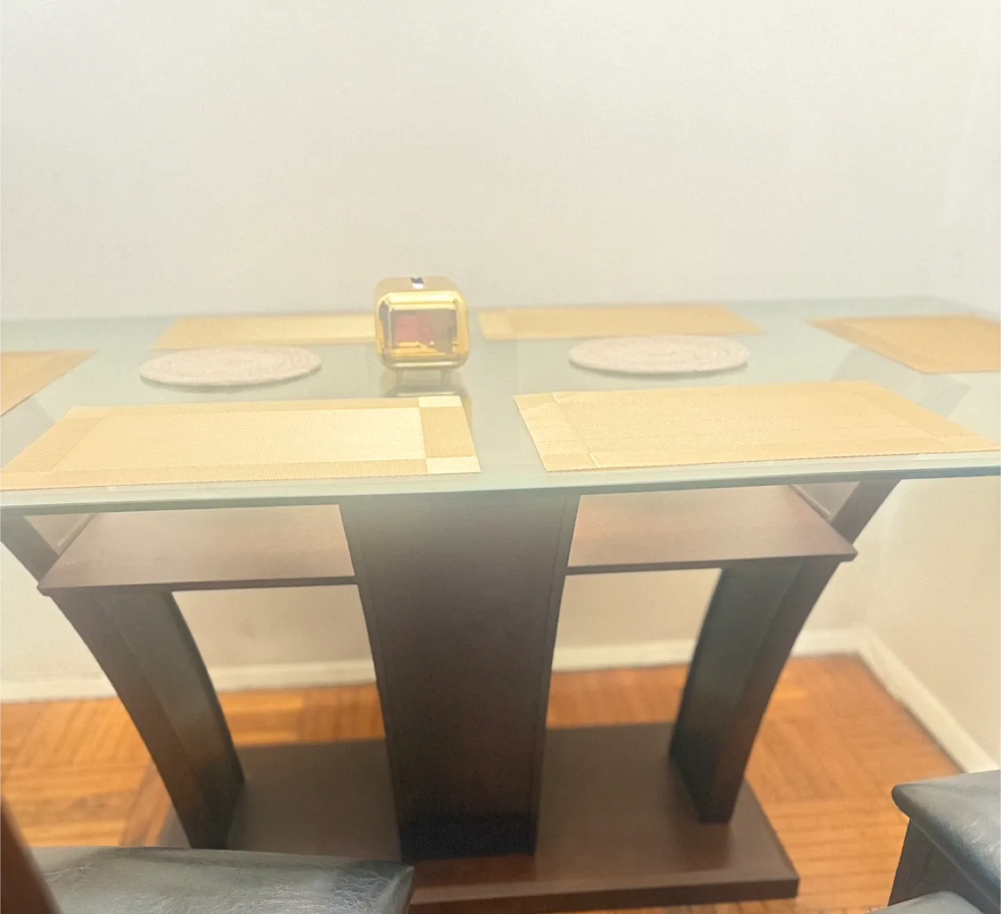 Glass Top Dining Table with 6 Chairs - 42" x 72” image indicator(2)