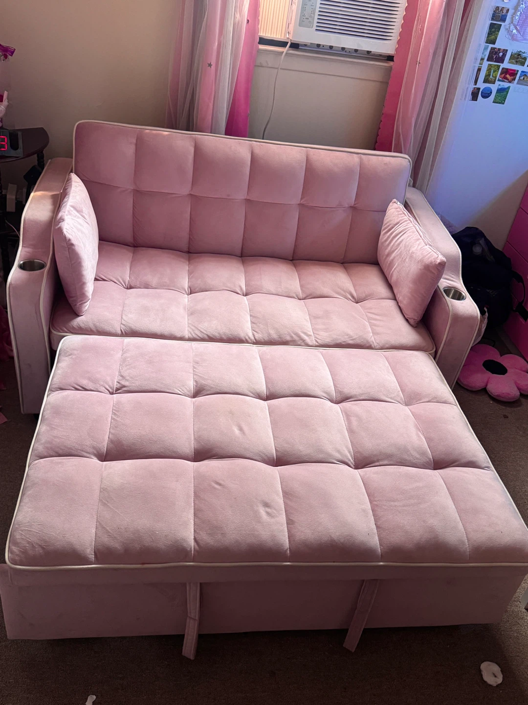 Dreamzie Pink Convertible Sofa Bed - photo 2