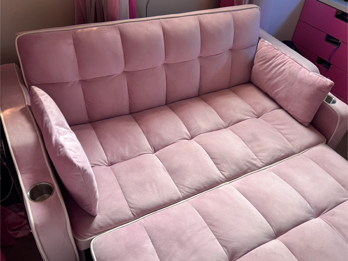 Dreamzie Pink Convertible Sofa Bed - photo 3