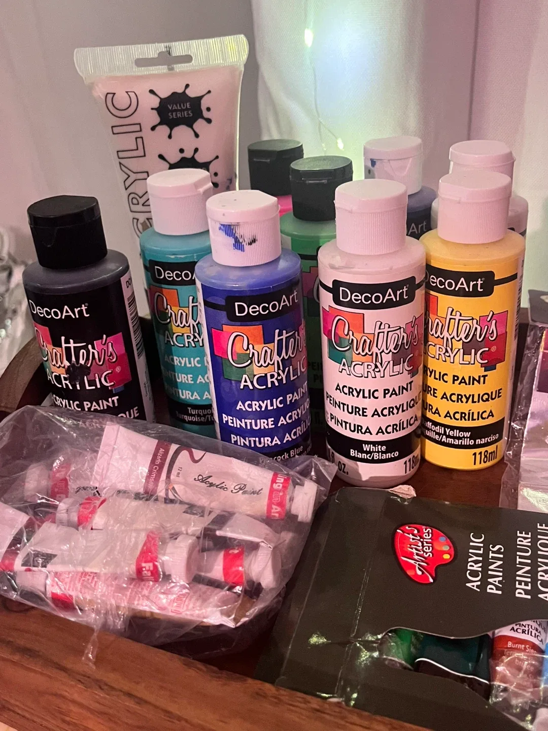 Acrylic Paint Lot + Metallic Foil image indicator(2)