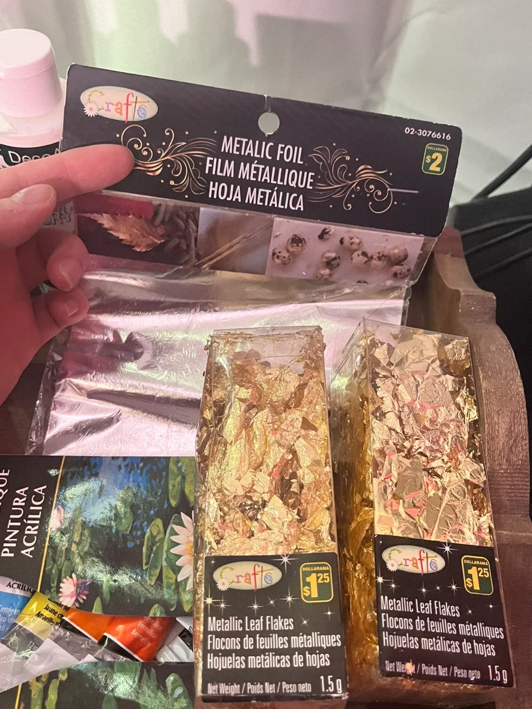 Acrylic Paint Lot + Metallic Foil image indicator(5)