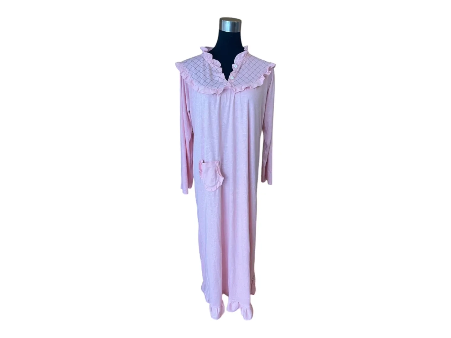 RARE Vintage 80s Pink Nightgown Pajama Dress