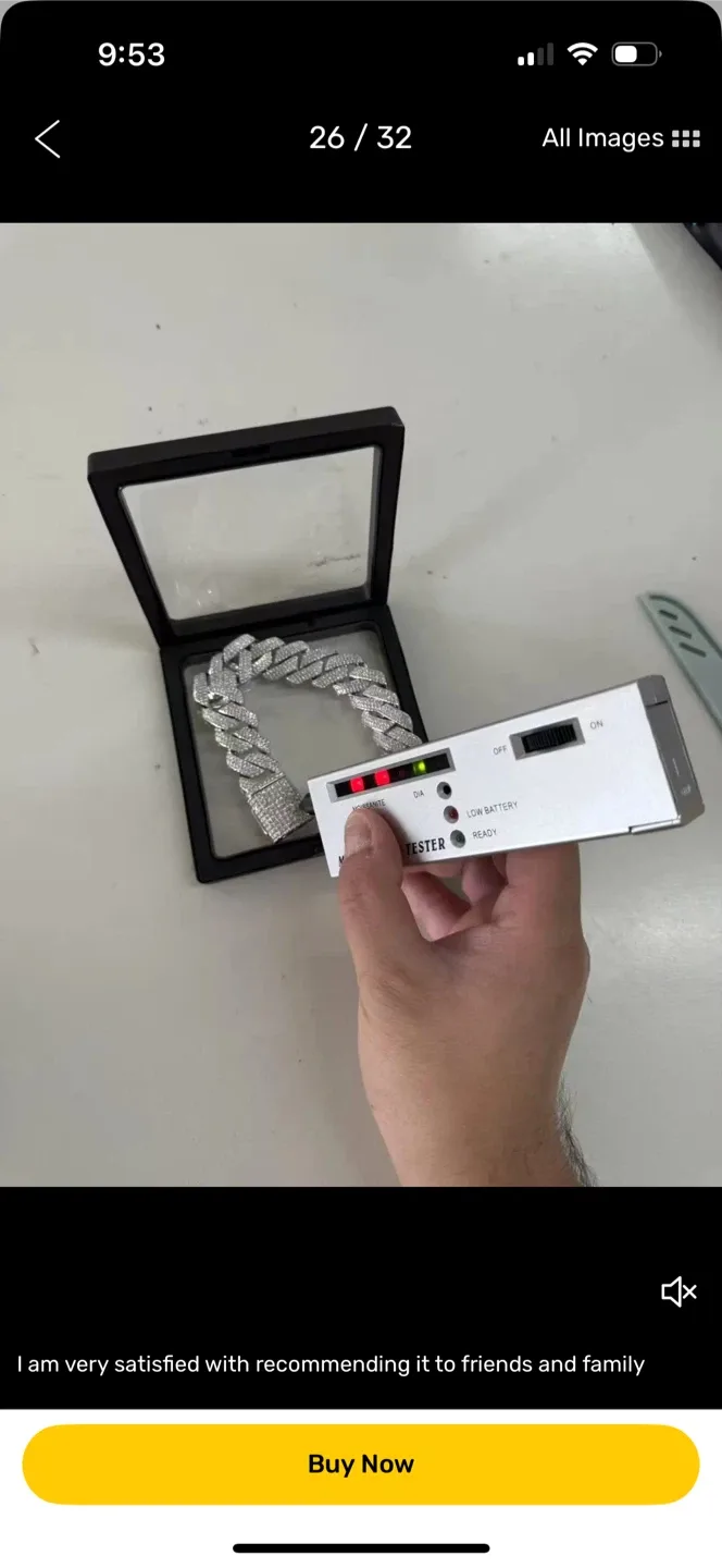 Moissanite iced out Cuban link chain image indicator(2)