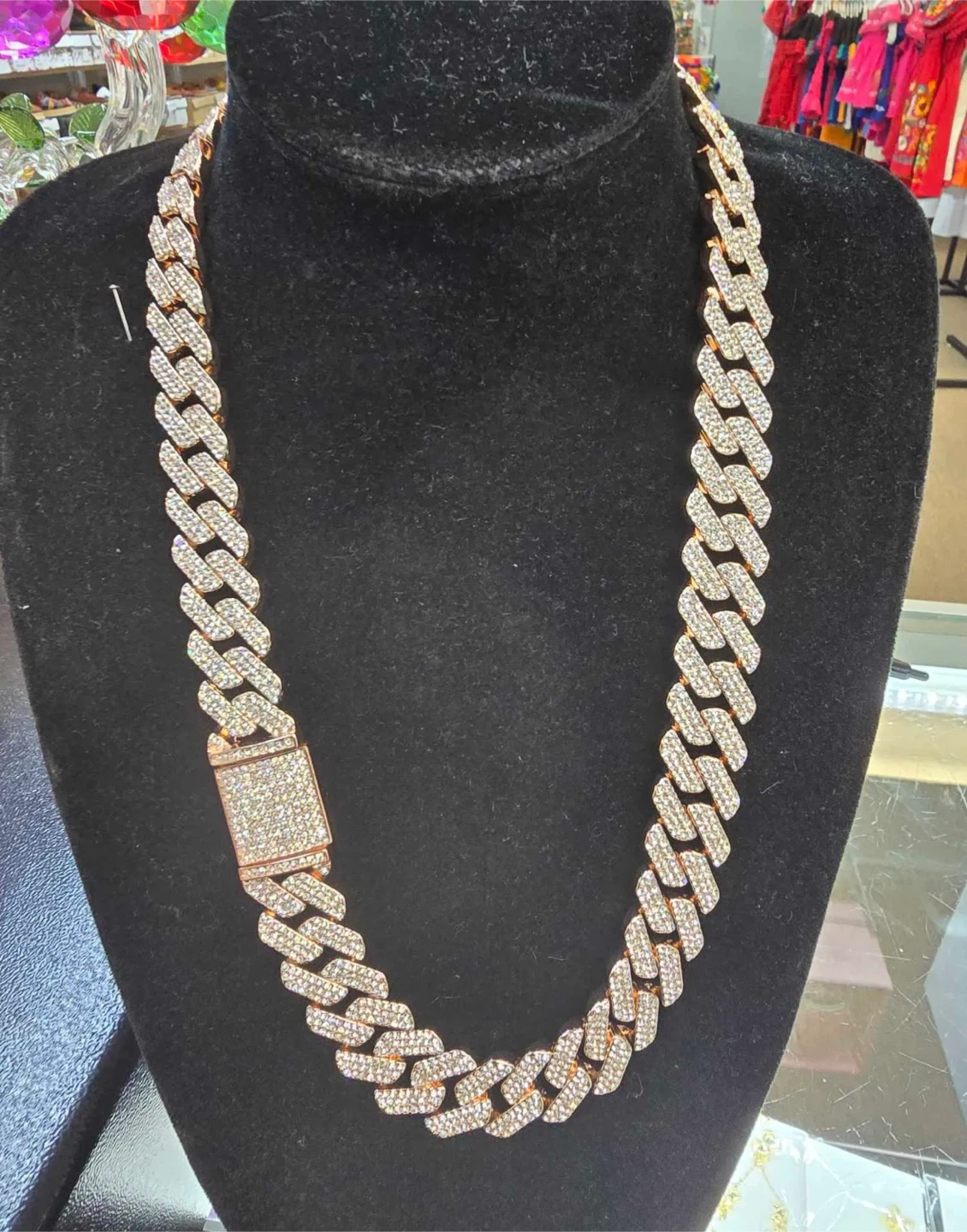Moissanite iced out Cuban link chain