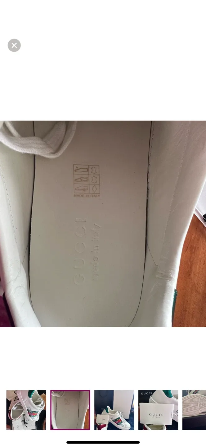 Brand New Gucci Men's White Sneakers US 6 image indicator(3)