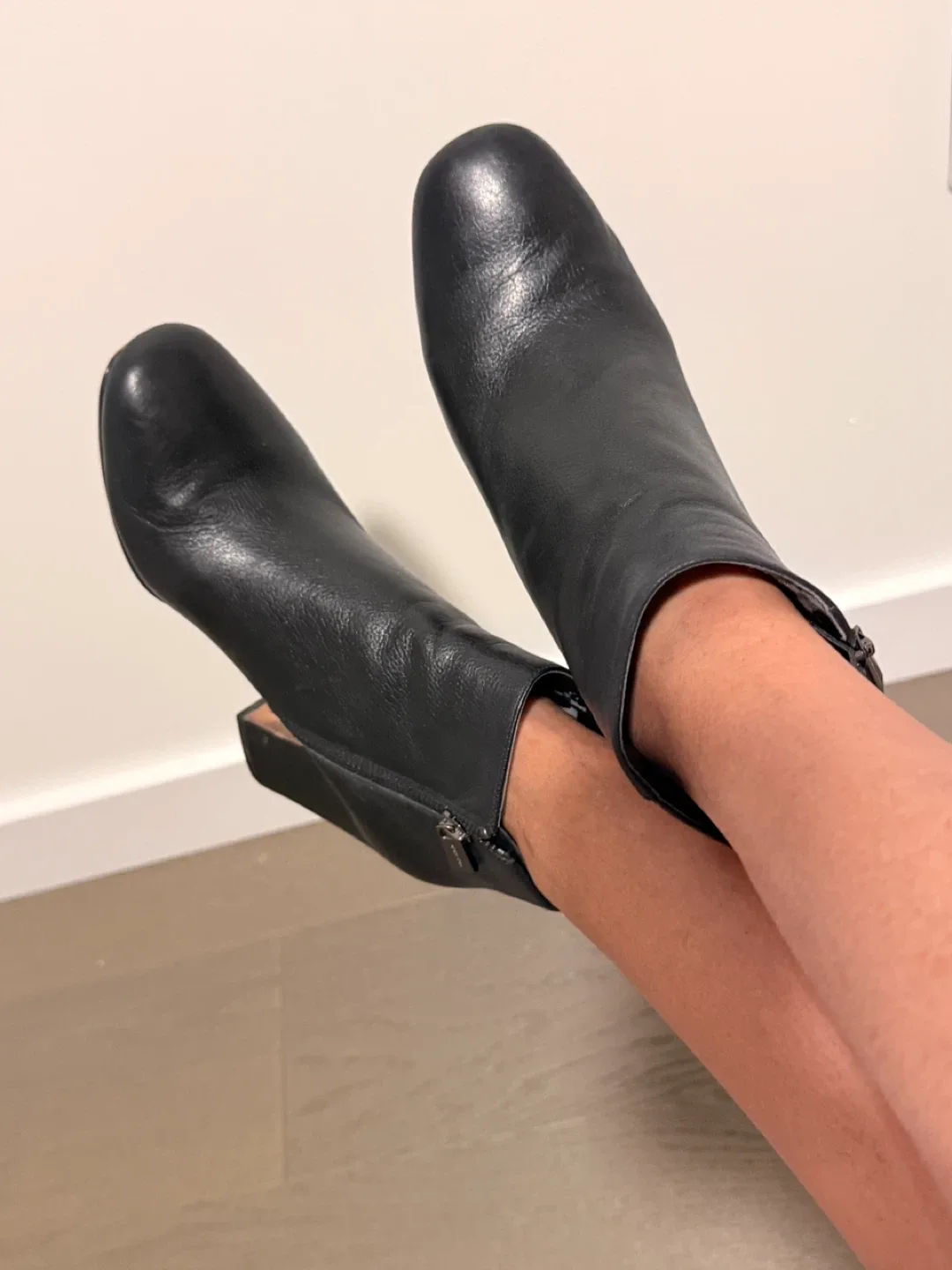 Michael Kors Black Leather Ankle Boots